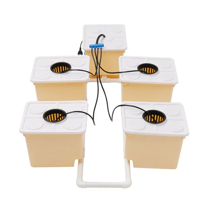Sistema de Crecimiento Hidropónico de 11L PP y UV 5PCS Cajas de Hidroponía 30*25*23cm/12*10*9'' - 1