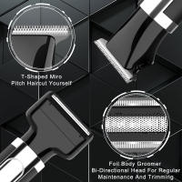 Cortadora de pelo profesional 4 en 1, maquinilla de afeitar eléctrica, resistente al agua, máquina de corte de pelo para hombre, carga usb - details 5