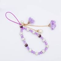 Precioso cordón de flores de cristal para teléfono, cadena con nudo, llavero con cordón para teléfono móvil, bolso para mujer y niña, colgante para cámara - details 0