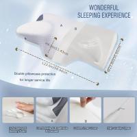 Almohada viscoelástica para el cuello y la cervical, Almohada ortopédica para relajar el cuello, 1 unidad - details 3