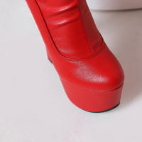 Botas Largas de Cuello Alto para Mujer Zapatos de Tacón Alto, Impermeables, Lining de Cuero Sintético, Cierre Lateral - details 11