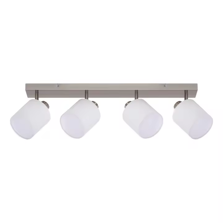 CBJKTX 4 Focos de Techo Modernos E14 Plata 350 °   Lámpara giratoria de pantalla de tela MAX.25W para dormitorio, cocina, pasillo - 1
