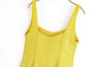 Ropa de mujer europea y americana popular vestido midi con correa de hombro ancho vestido - details 3
