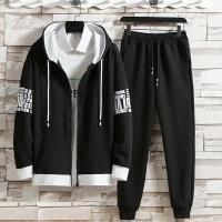 Nuevo traje deportivo para hombre primavera-otoño 2025, sudadera a la moda, conjunto cómodo de 2 piezas de marca a la moda, traje masculino elegante - details 3