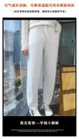 Pantalones de Cachemira para Mujer Otoño-Invierno Cintura Alta, Color Sólido, Estilo Casual, Ajuste Suelto, Pantalones de Punto para Exteriores - details 1