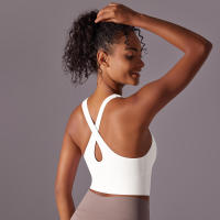 -Chaleco de yoga con espalda cruzada, ropa interior sin costuras, sujetador deportivo de alto impacto, secado rápido, adelgazante - details 5