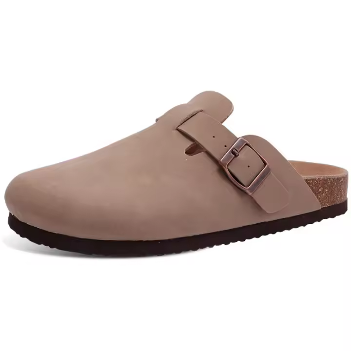 Zapatillas de Corcho de Gamuza a la Moda para Hombres Sandalias de Soporte para Arco - 1