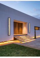 Luz LED de pared larga impermeable IP65, accesorios de iluminación para porche al aire libre, candelabros de Nido de Pájaro antioxidantes para jardines, terrazas y garaje, color negro - details 11
