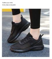 Zapatillas de deporte de moda de las mujeres ahuecadas hacia afuera ultra ligeras grandes de malla transpirable zapatos casuales de los zapatos de las mujeres - details 15