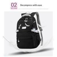 Mochila escolar para chicas adolescentes, morral sencillo de color sólido para mujer, morral escolar juvenil - details 12
