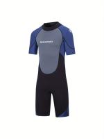 Traje de neopreno de una pieza para hombre, cálido, a prueba de frío, protección solar, manga corta, traje de neopreno para hombre - details 2