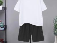 Conjunto de camiseta de manga corta y pantalones cortos de seda de hielo de secado rápido para niños, ropa deportiva - details 9