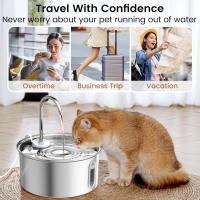 Fuente de agua para gatos de acero inoxidable, fuente para beber para gatos de 3,2 L, fuente de agua para mascotas para gatos de interior, dispensador de agua sin BPA con 2 modos de flujo, fuente con pico para gatos y perros - details 7