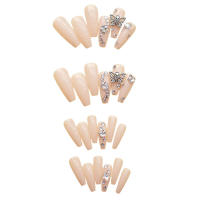 Uñas postizas desnudas con decoración de mariposas, nunca se parten, cómodas, salón de uñas para mujeres y niñas - details 4