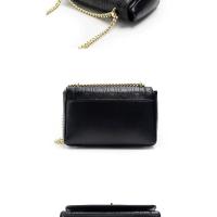 CH Metal Lock Design Color sólido Marca Carta Impresión Cadena Mujer Versátil Commuter Moda Bandolera con solapa Mochila de lujo de alta gama - details 5