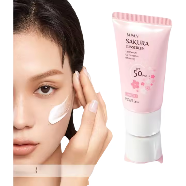Crema blanqueadora protector solar SPF50 aislamiento hidratante loto para piel facial y corporal - 1