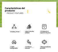 Silla reclinable jardin plegable camping al aire libre familiares party Portátil - details 2