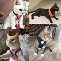 Correa de arnés ajustable de malla de poliéster para perros y gatos Ideal para paseos - details 8