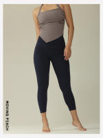 MOVING PEACH Pantalones de Capri Deportivos para Mujeres Cintura Alta Amigables con la Piel para Entrenamiento en el Gimnasio con Bolsillo Oculto Material Exterior 75% Nylon + 25% Spandex Adecuado para Yoga y Extensión - details 15