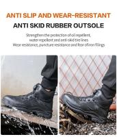 Botas de seguridad de invierno para hombre, ligeras y cómodas, punta de acero, zapatos de trabajo industriales antiperforación para exteriores, pie, 2025 - details 8