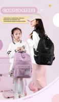 Mochila Escolar De Gran Capacidad Para Niñas, Morada, Rosa, Regalo Para Estudiantes De Primaria - details 0