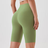 Hamidou-pantalones cortos de Yoga para mujer, mallas deportivas transpirables, de cintura alta, para entrenamiento y gimnasio - details 12