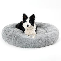 Cama de felpa larga para perro, cama redonda para mascotas, antiansiedad, cojín de sofá para perros pequeños y medianos - details 7