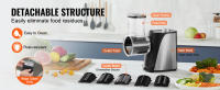 SucceBuy Rallador de queso eléctrico y ensaladera, tirador de ensalada de 250 W, cortador de alimentos de acero inoxidable con 5 accesorios - details 3