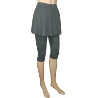 Mallas deportivas de Color sólido para mujer, Leggings cortos sin costuras, falda informal, pantalones de Yoga - details 2