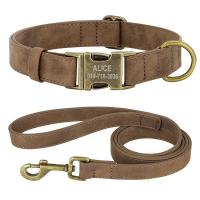 Conjunto Collar personalizado perro, correa plomo caminar, collares de cuero para mascotas, perros pequeños, medianos y grandes, - details 3