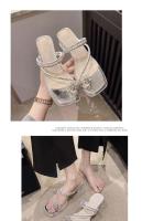 Sandalias de Diamante 2025 Punta de Diamante, Cabeza Cuadrada, Tacón Grueso, Zapatillas Fresh para Mujeres - details 6