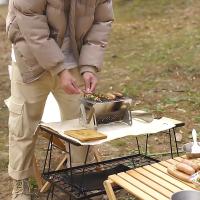 Estufa de Camping de Acero Inoxidable Plegable Portátil Cocina al Aire Libre con Placa de Parrilla - details 11