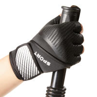 Guantes de entrenamiento para hombre y mujer, guantes de ejercicio para levantamiento de pesas, ciclismo, gimnasio, entrenamiento, transpirables y cómodos, 1 par - details 5
