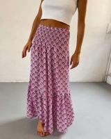 Faldas de moda para mujer, novedad de verano, primavera, informal, combina con todo, holgada, con cintura elástica, estampado ral, falda bohemia de estilo etnico - details 12