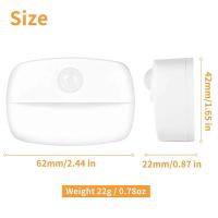 Luz LED nocturna para interiores con Sensor de movimiento, luces con pilas para pasillo, escalera, baño, armario y dormitorio - details 13