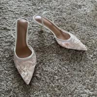 Sandalias de Tacón Alto para Mujer Bordadas y Elegantes Tacón Descubierto y Punta Estrecha - details 2