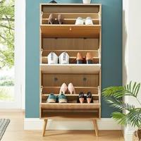 Armario para zapatos LEIKA con diseño y efecto roble 60 cm