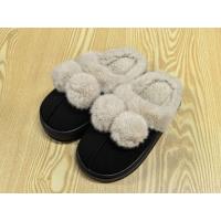 Zapatillas de algodón de gamuza con bolas de piel suave para adultos y mujeres, suela gruesa HeatTech de invierno, puntera antideslizante de EVA, a cuadros resistentes a las manchas, novedad - details 4