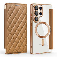 Flip para Samsung Galaxy edge Ultra, FE, S25 S24 S23 S22 Plus, Funda Protectora Gaanoplastia con Cepillo Magnético Antirrobo - details 14
