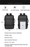 Mochila de viaje impermeable para hombre, morral escolar para ordenador portátil de negocios, de 15,6 pulgadas, con carga USB - details 24