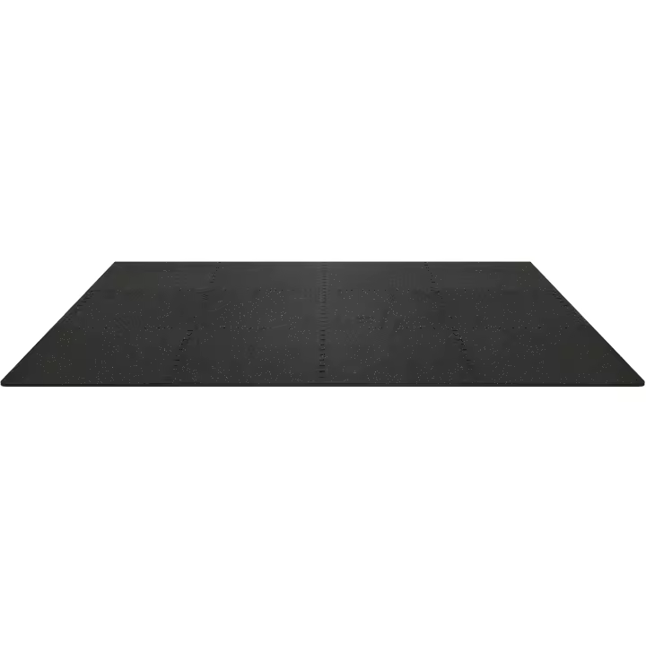 SucceBuy 12 alfombrillas de gimnasio de 1/2 pulgada de grosor, 24.0 x 24.0 in, espuma EVA y parte superior de goma, alfombrillas de entrenamiento entrelazadas con cobertura de 48 pies cuadrados, suelo impermeable para gimnasio, hogar, garaje - 1