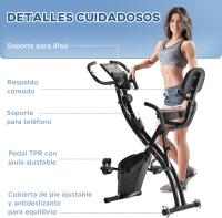 Bicicleta de Ejercicio Plegable Regulable en Altura Resistencia Magnética Ajustable Pantalla LCD - details 4