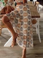 BUNO-Nuevo vestido con cuello en V para mujer, estampado floral, moda festiva, manga corta, falda de longitud media, vestidos con cinturón para verano y primavera, vestido estampado informal para mujer, moda femenina - details 3