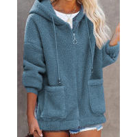 Nuevo top suelto estampado sin botones con abrigo exterior - details 5