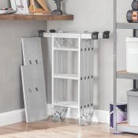 Escalera Multiusos, Escalera de Tijera, Escalera de Aluminio, Escalera Doméstica, 4 x 3 Peldaños, hasta 150 kg, 12 Peldaños, Diseño 6 en 1, 326 cm de Largo, Plata GLT36M - details 6
