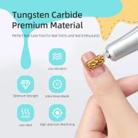 HYTOOS 5XC broca de seguridad para uñas acrílicas, broca de carburo de barril superior redondeado para uñas, removedor de Gel grueso, accesorios de manicura - details 1
