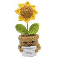 GIRASOL EMOCIONAL EN LANA PREMIUM |   Peluche Terapéutico 14cm con Tarjeta Motivacional - Decoración Hogar/ Oficina + Regalo Original para Familia y Amigos【Italia 2025 nueva venta caliente】 - details 0