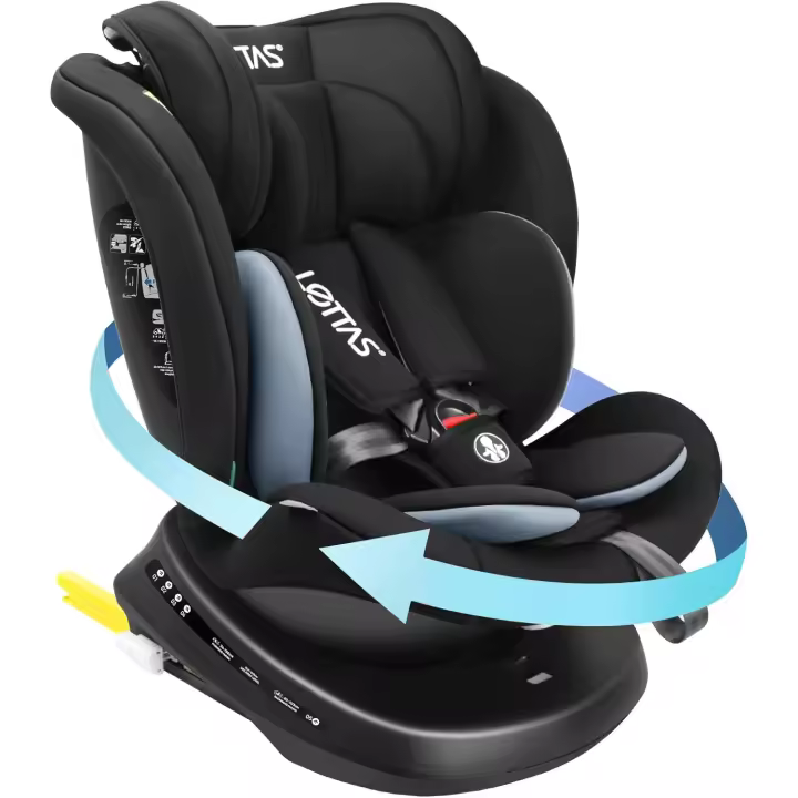 Silla de Coche Giratoria Isofix 360° Adecuada para 0+/1/2/3 Años 0-36kg 40-150cm - 1