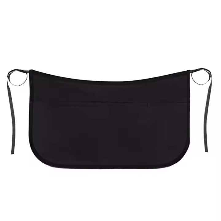 Delantal de camarero portátil, delantal de cintura para cocinar en el hogar resistente al desgaste, diseño con cordones, delantal de cintura impermeable para servidor al aire libre - 1