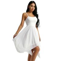 Tutú de ballet para mujer adulta con tirantes finos, vestido contemporáneo de gasa asimétrico, trajes de danza lírica - details 12